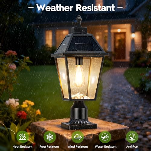22.5" Large Solar Lamp Post Light