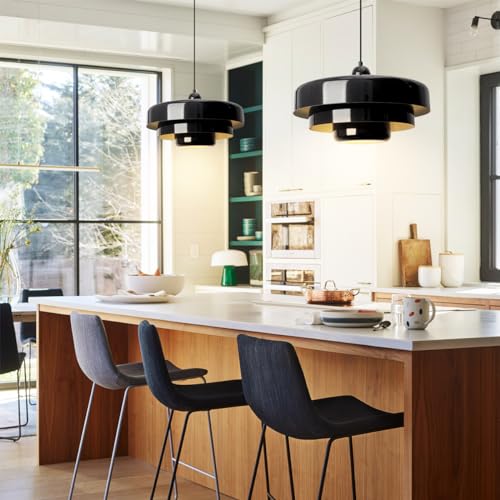 Mid Century Modern Black Pendant Light