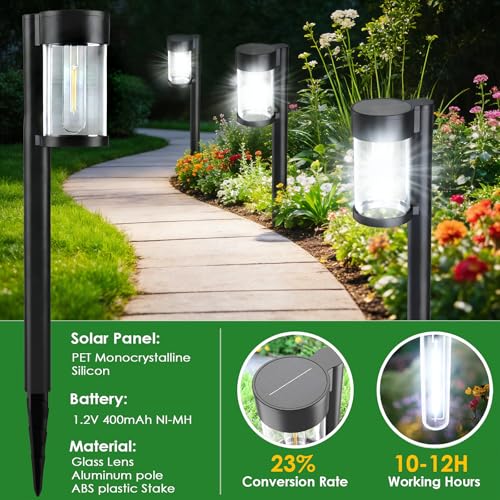 Solar Pathway Lights Outdoor (10 Count)
