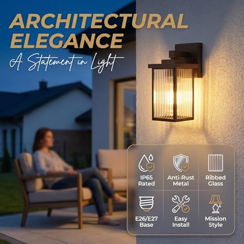2 Pack Bronze Porch Light