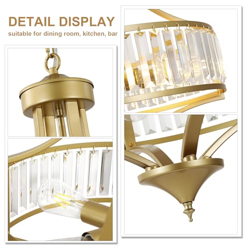 20" Modern Crystal Chandelier