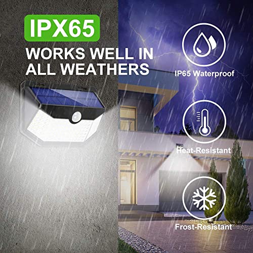 Solar Lights Outdoor 120 LED with 3 Lighting Modes (2 Count)