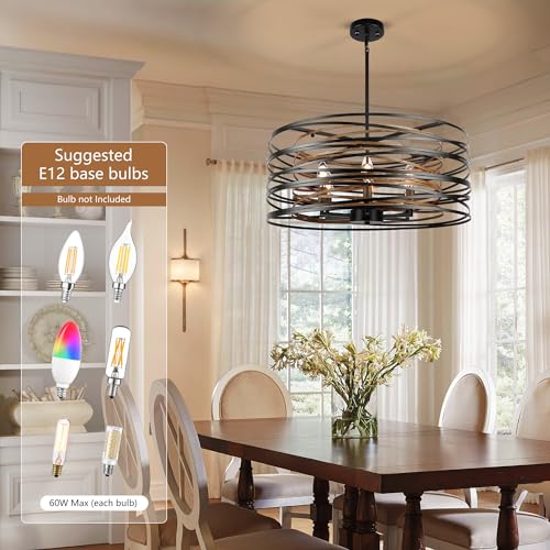 6 Light Dining Room Chandeliers Farmhouse