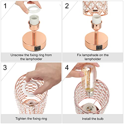 Pink Crystal Table Lamp