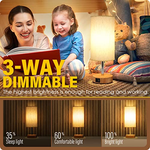 Bedside Lamp with USB A+C Port