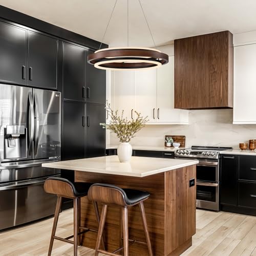 Modern Wooden LED Chandelier