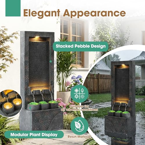 40" H Water Fountains Outdoor