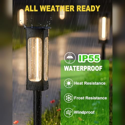 Solar Pathway Lights Outdoor (6 Count)