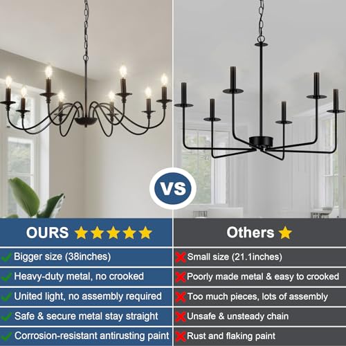 Black Chandelier Light Fixture