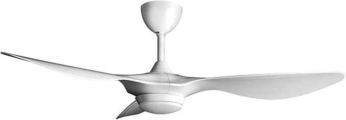 reiga 52 Inch Smart White Ceiling Fan with Light and Remote, ETL Listed Quiet DC Motor 3 Blade Indoor Outdoor Ceiling Fans for Bedroom Living Room Patios - Aura Lighting