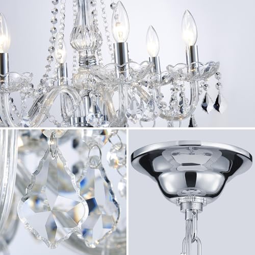 Crystal Chandelier Light Fixture (6 Count)