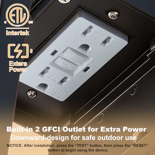 Porch Light with GFCI Outlet with Remote (2 Count)