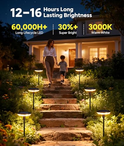 Solar Pathway Lights Outdoor (6 Count)