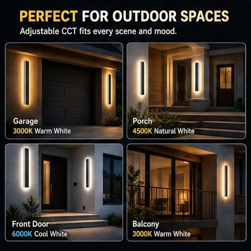 Modern Outdoor Wall Light 1pack 31in