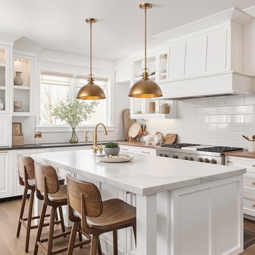 13 Inch Antique Brown Metal Pendant Light Kitchen Island