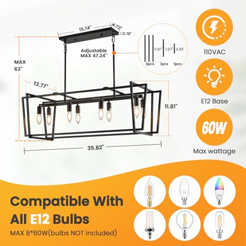 8 Light Dining Room Light Fixture