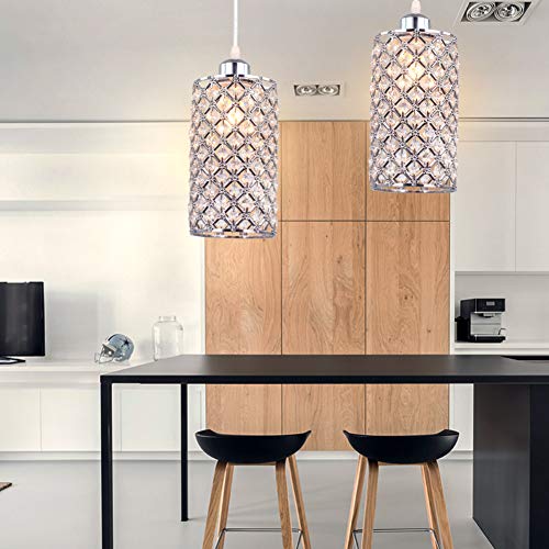 1 Light K9 Crystal Chandelier Pendant Light for Kitchen Island