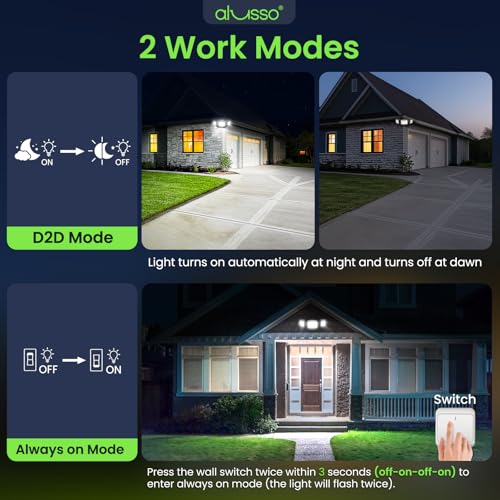 Dusk to Dawn Outdoor Lighting 40W 4000LM 3CCT 3000K (2 Count)