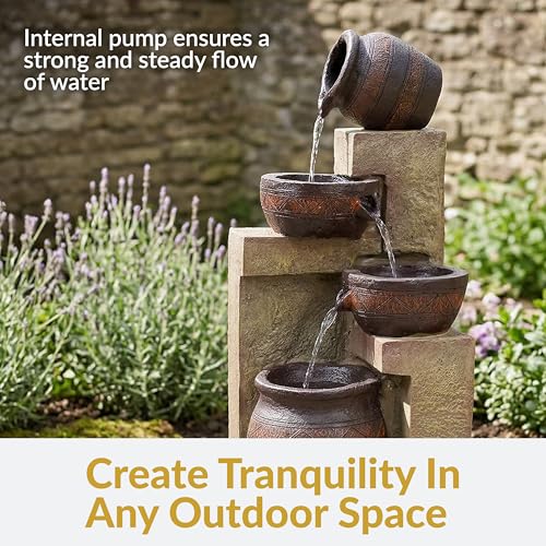 Sunnydaze Cascading Terra Bowls 30