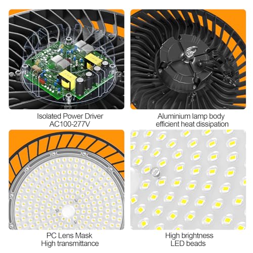 8 Pack LED High Bay Lights 200W (8 Count)
