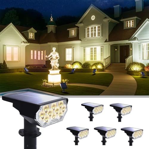 6 Pack Solar Spot Lights Outdoor Waterproof (6 Count)