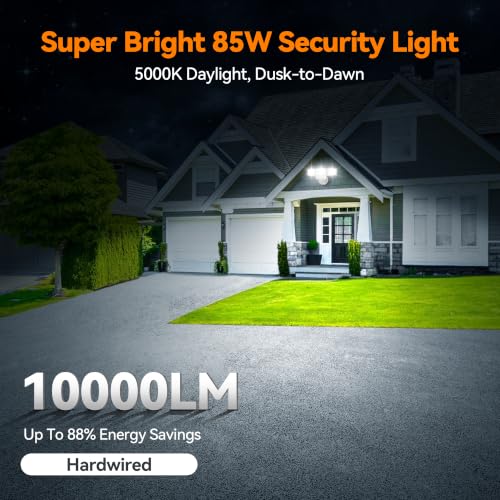 85W 10000LM Dusk to Dawn Outdoor Lighting (White)