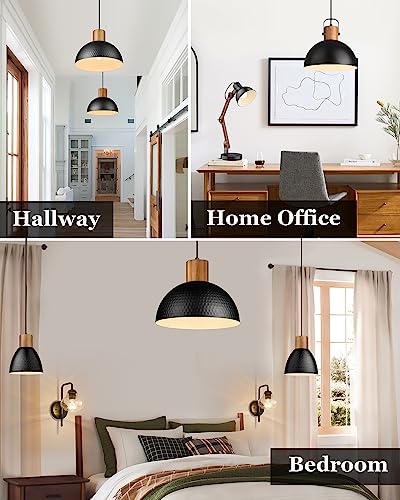 12" Hammered Metal Pendant Light