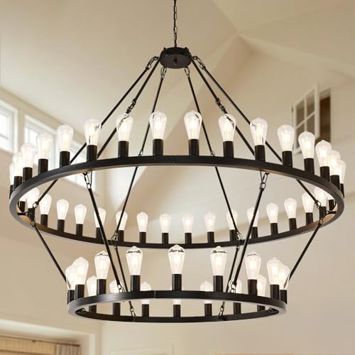 60" Wagon Wheel Chandelier 2