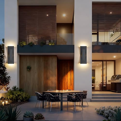 2 Pack LED Outdoor Wall Lights Dimmable (2 Count)