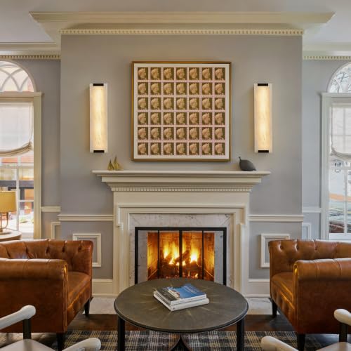 19.6" Alabaster Wall Sconce