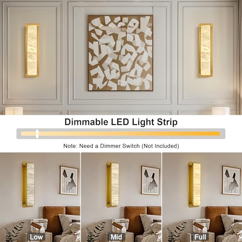 19.7" Brass Wall Sconces