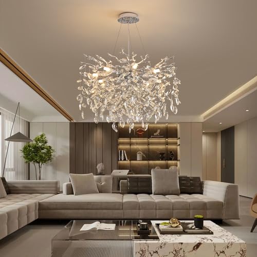 Tree Branch Chandelier Modern Crystal Pendant Light