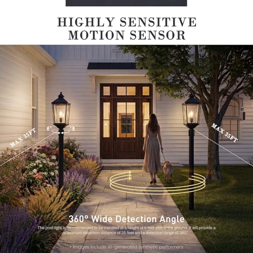 360° Exterior Post Light Fixture