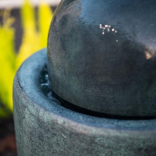 25.98" Modern Sphere Water Fountain with LED Light