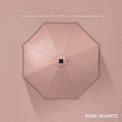 10ft Solar Polyester LED Lighted Patio Umbrella w
