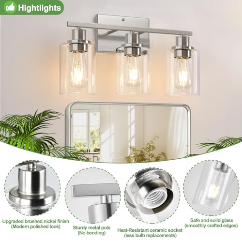 3 Light Bathroom Light Fixtures