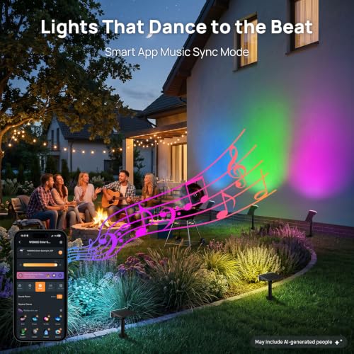 Smart Solar Spot Lights Outdoor (2 Count)