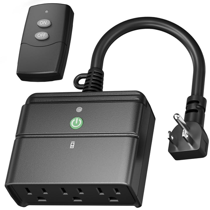 Remote Control Outlet Wireless Light Switch Outdoor Indoor 3