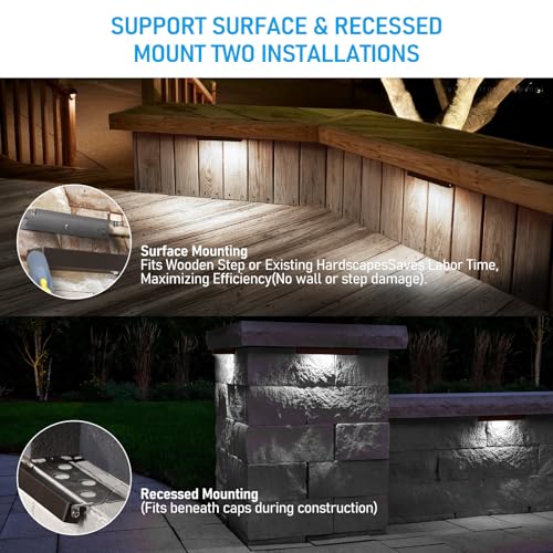 8 Pack 12 Inch LED Hardscape Lighting (8 Count)