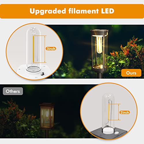 Solar Pathway Lights Outdoor Waterproof Warm White (6 Count)