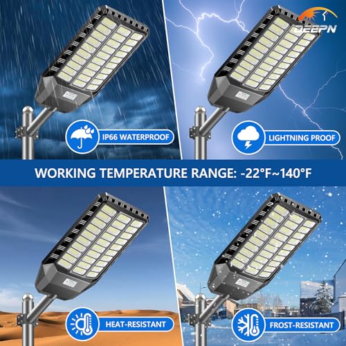 9000W Solar Lights Outdoor with Motion Sensor & Dusk to Dawn