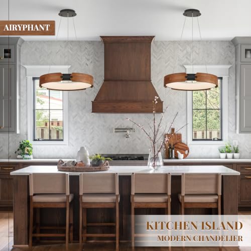 Modern LED Wood Chandelier