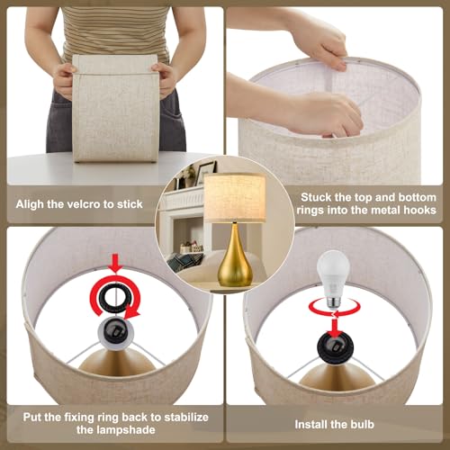 18.1'' Modern Touch Gold Table Lamp Set of 2 with 3 Way Dimmable (2 Count)