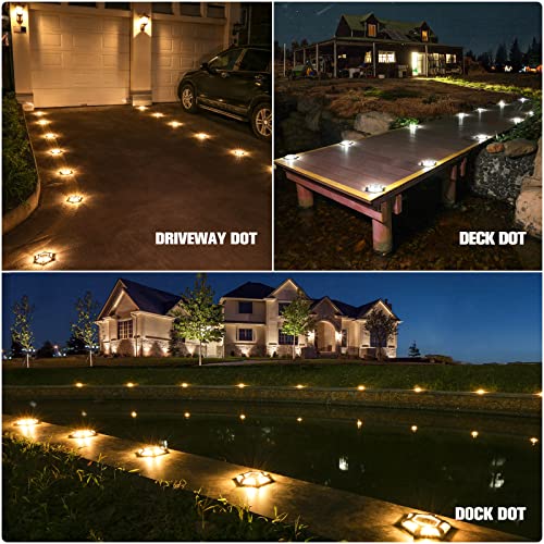 Solar Dock Driveway Deck Outdoor Pathway LED Lights (16 Count)