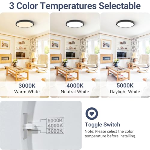 6 Pack 15.8Inch 3520LM LED Flush Mount Ceiling Light (6 Count)