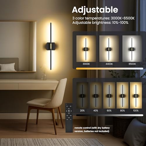 10000mAh Battery Operated Wall Sconces Set of 2 (2 Count)