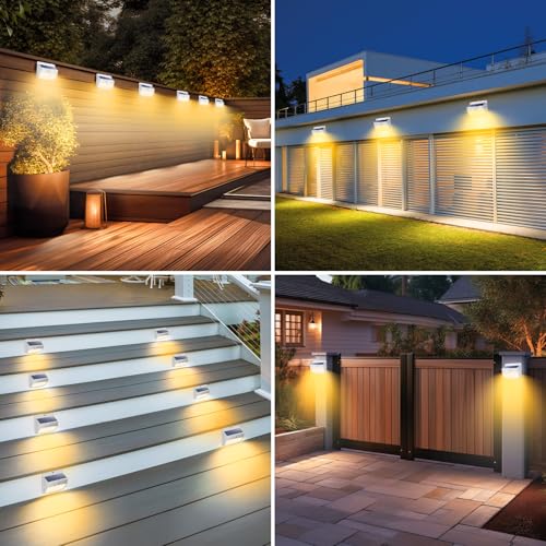 6 Pack Solar Motion Sensor Lights Outdoor Waterproof with 3 Modes (6 Count)