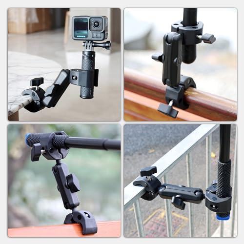 Double Super Clamp Camera Mount Umbrella Clamp for Chair (2 Count)