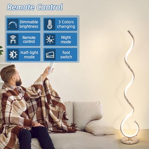 Modern Spiral Floor Lamp for Living Room