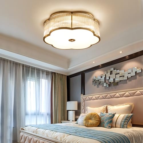 20 in Vintage Style Brass Ceiling Light for Dining Room Living Room